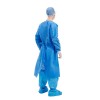 Cost-Effective Disposable Surgical Gown Waterproof Blue Color Knit Cuffs SMS Isolation Gown