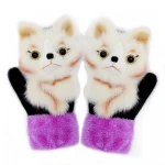 Cotton Knitted Gloves Winter Warm children woman teenagers Students fashion cartoon animal gloves children's ski gloves
