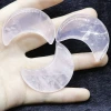 Crystal carving wholesale hand-carved moon in natural rosy quartz  stone for sale