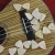 Import custom 3mm logo printed wool guitar pick sheet picks plectrum from China