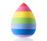 Custom designed colorful cosmetic rainbow makeup sponge