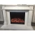Import Custom designs modern surround mantel beige marble limestone fireplace from China