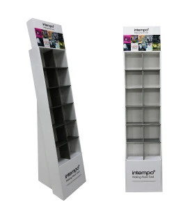 Custom Floor Retail Display Stands,Advertising Cardboard Display Racks for Video,CD