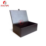Custom high-end luxury brown cardboard leather shoe box