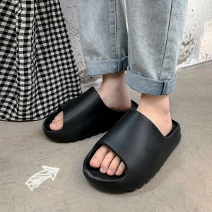 Buy Wholesale China Oem Custom Black Slides Footwear Sandal Pvc,custom Logo  Slippers Men Plain Blank Slide Sandal & Blank Slide Sandal at USD 3.35