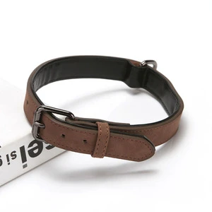 Custom Logo Puppy Collar Luxury Pet Collars Leashes Large Dogs Pitbull Bull PU Leather Multi Colors Dog Collar