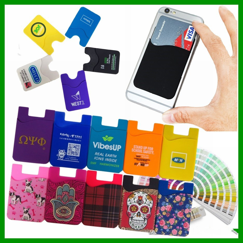 Buy Custom Logo Silicone Pvc Mobile Cell Wallet Sticker Adhesive Credit ...