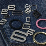 custom Popular underwear swimwear accessories adjuster shoulder strap clasp bra hook ring slider metal bra buckle
