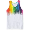 Custom Printed Hot Sale Custom Logo Mens Vest Cotton Tank Tops Sports Breathable White Gym Tank Top Men