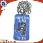 custom printing with epoxy coated oval shape metal dog tag