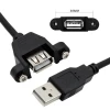 Custom USB 2.0 A Male  to A Female  Panel Mount Extension Cable