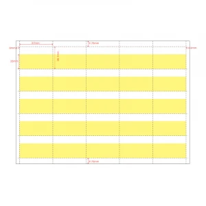 Customize A4 Perforated Copy Paper sheet Price Tag Shelf Tickets  For Supermarket
