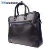 Customized high quality mens fashion carbon fiber leather business travel briefcase