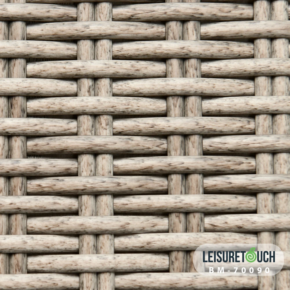 Customized  natural color PE rattan material  weaving synthetic  furniture outdoor wicker