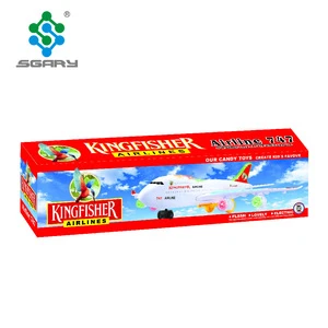 Customized Plastic Kingfisher Airline 747 Air Plane Airbus Model toys with flash and music