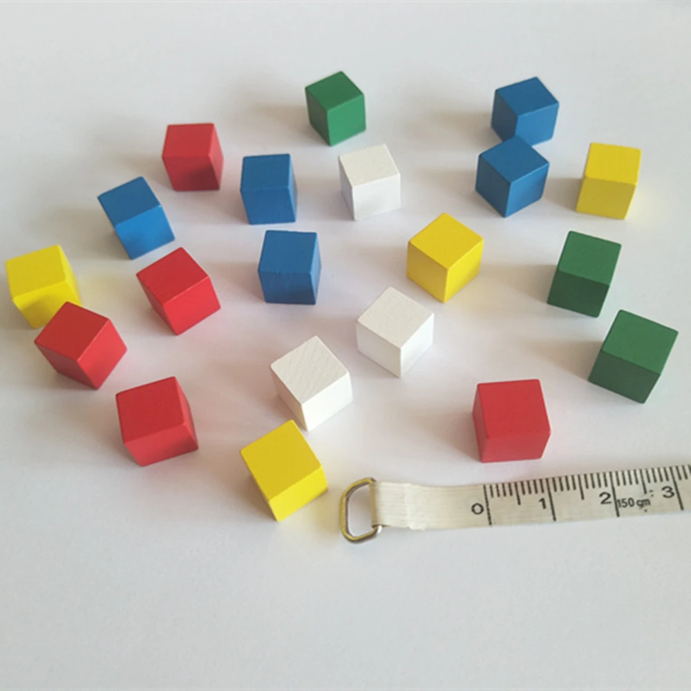 customized wooden color cubes for educational teaching
