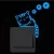 Cute Cartoon Blue Fluorescent Wall Sticker Removable Switch Luminous Stickers