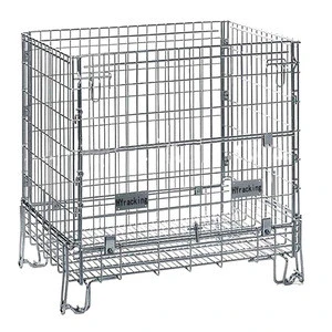 Cylinder wine bottle wire storage cage with wheels for Supermarket warehouse