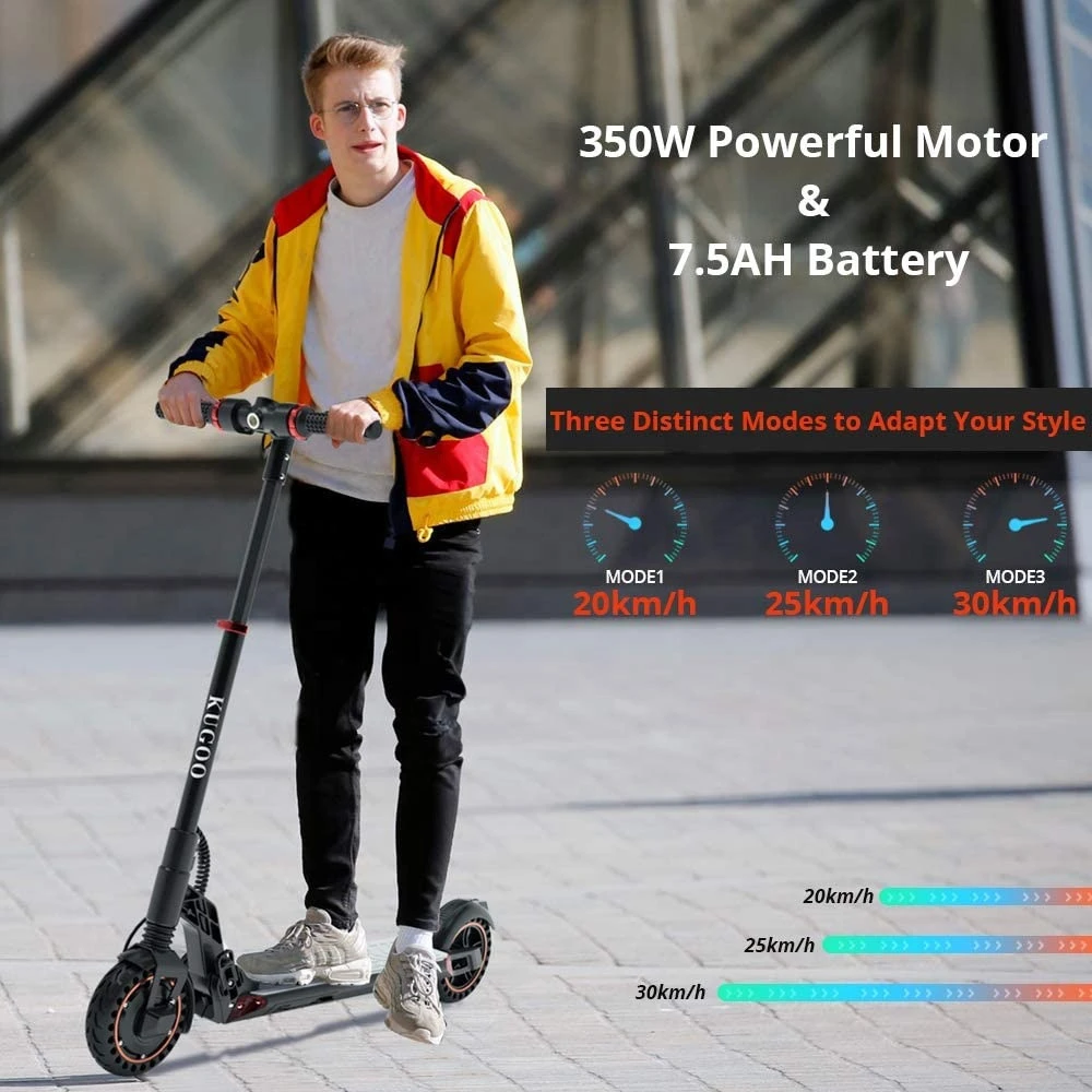 DDP Free Duty eu warehouse Kugoo S1 Plus UltraLight Folding Electric Scooters for Adults 8 inch Honeycomb Tyre with LCD display