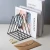 Import Desk office accessories triangle shape book letter shelf file organizer metal letter holder bookends from China