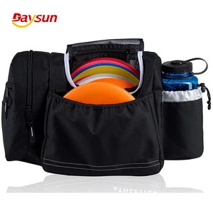 Disc Golf Bag Tote Bag for Frisbee Golf Holds 10-14 Discs with Water Bottle and Accessories