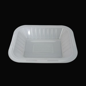 Disposable wholesale white takeaway frozen food packaging tray