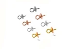 DIY accessories, high quality S925 silver bead caps with 18k gold plating for jewelry ,wholesale metal hanger ,pendant