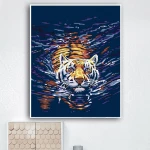 DIY Oil Painting Animal Paint by Number For Adult Kids tiger painting by numbers  Acrylic Paint For Living Room Wall