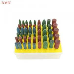 DMD Rubber Grinding Head Set Use for Polished Jade Agate Carving Tools Emerald Polishing Red Green Abrasive Tools  50pcs/set