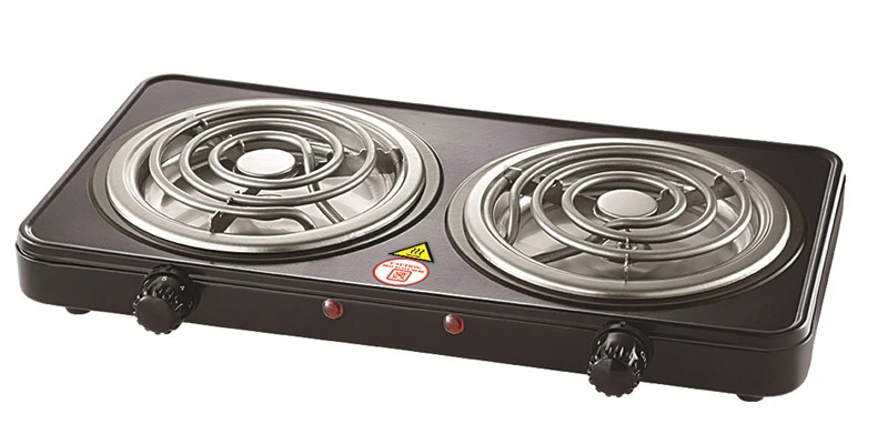 double electric coil cooking stove DC hot plate  cocina electrica 110v burner square shell single travel