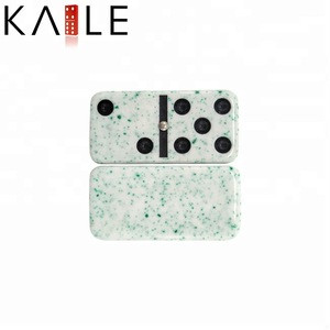 Double six Green Marble Effect domino factory directly supply