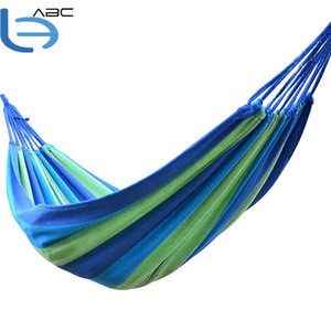 drop shipping Portable Outdoor Hammock Garden Sports Home Travel Camping Swing Canvas Stripe Hang Bed Hammock Red Blue 180*80cm