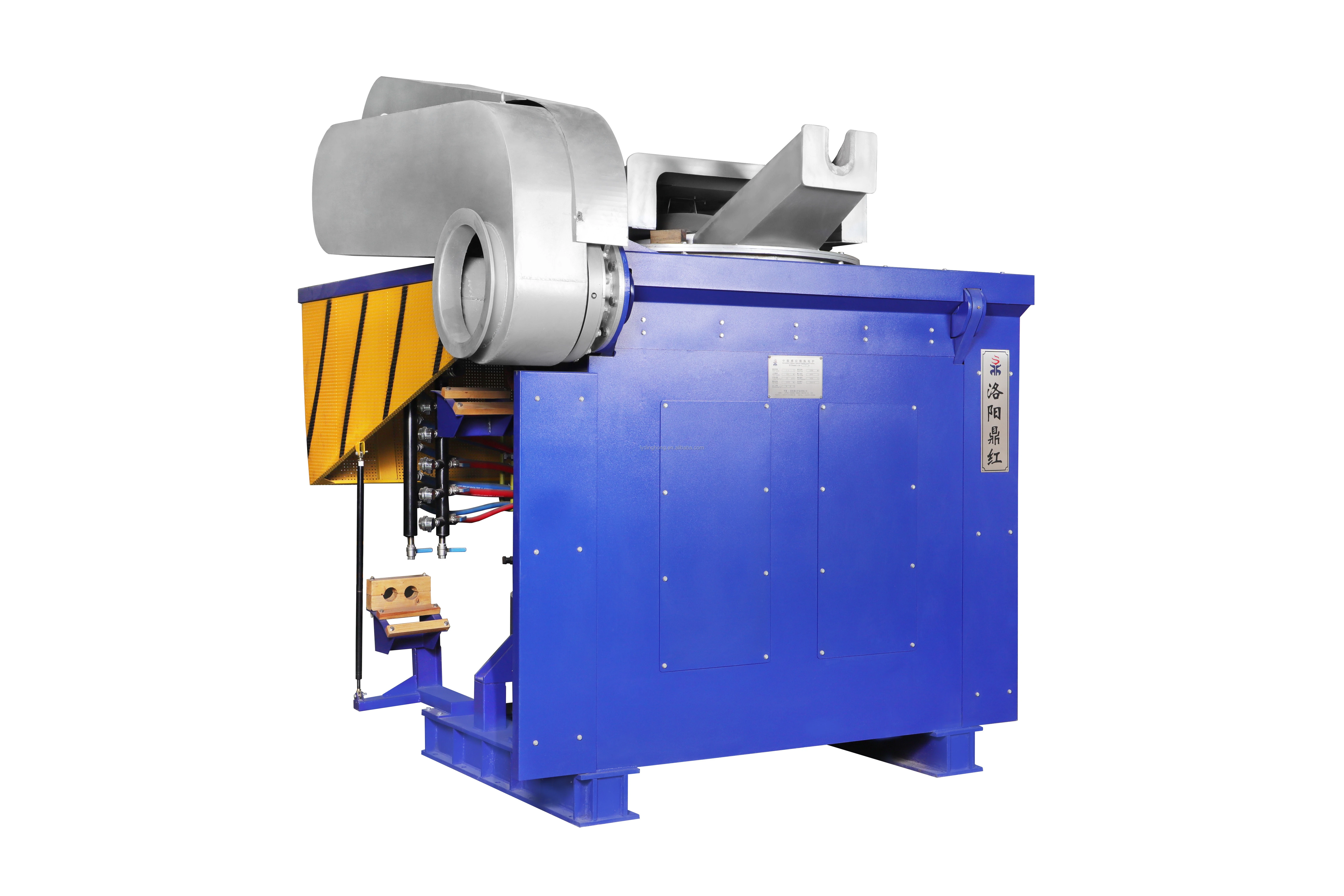 Durable 2.5ton medium frequency melting aluminum small induction furnace steel shell furnace price