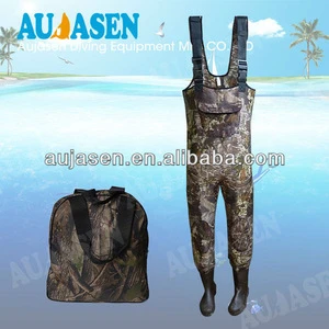 Durable camouflage neoprene wader for fishing