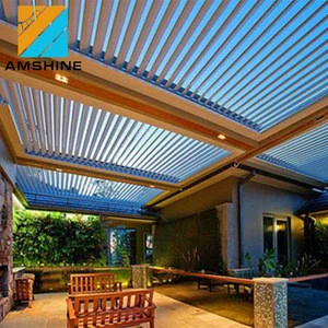 Easily assembled sunshade louver roof outdoor motorized aluminum pergola