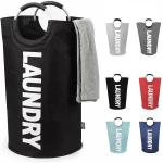 Eco Friendly 82L  Collapsible Fabric Laundry Hamper Large Laundry Basket