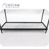 Eco-Friendly Custom Natural Stone Rectangular 2 Tiers Marble Storage Tray
