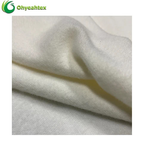 Eco Friendly Organic 4Way-Stretch Bamboo Poly Spandex Knitted Fleece Fabric For Garments