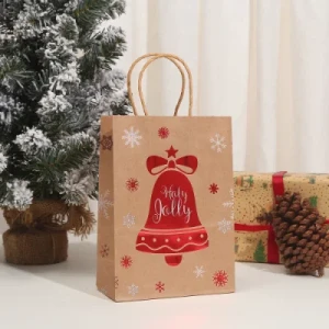 Eco Friendly Paper Material and Recyclable Packing Feature Christmas Gift Bag