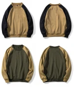 Ecoach new design fashion Skateboard hip hop hooded sweatshirt blank Streetwear 100%cotton men's custom crew neck sweatshirt