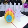 egg and rabbit 3d pop up easter greeting card
