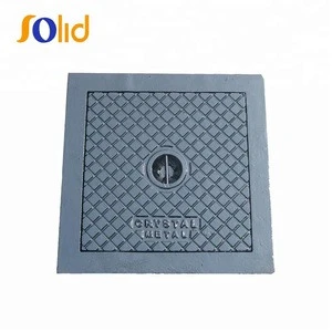 EN124 Epoxy Coating Ductile Iron or Gray Iron Square Manhole Cover size for sale