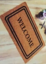 Environmental entryway coconut palm woven door mat