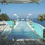 Event Stage Adjustable Clear Acrylic Glass Stage Layer Truss Stage