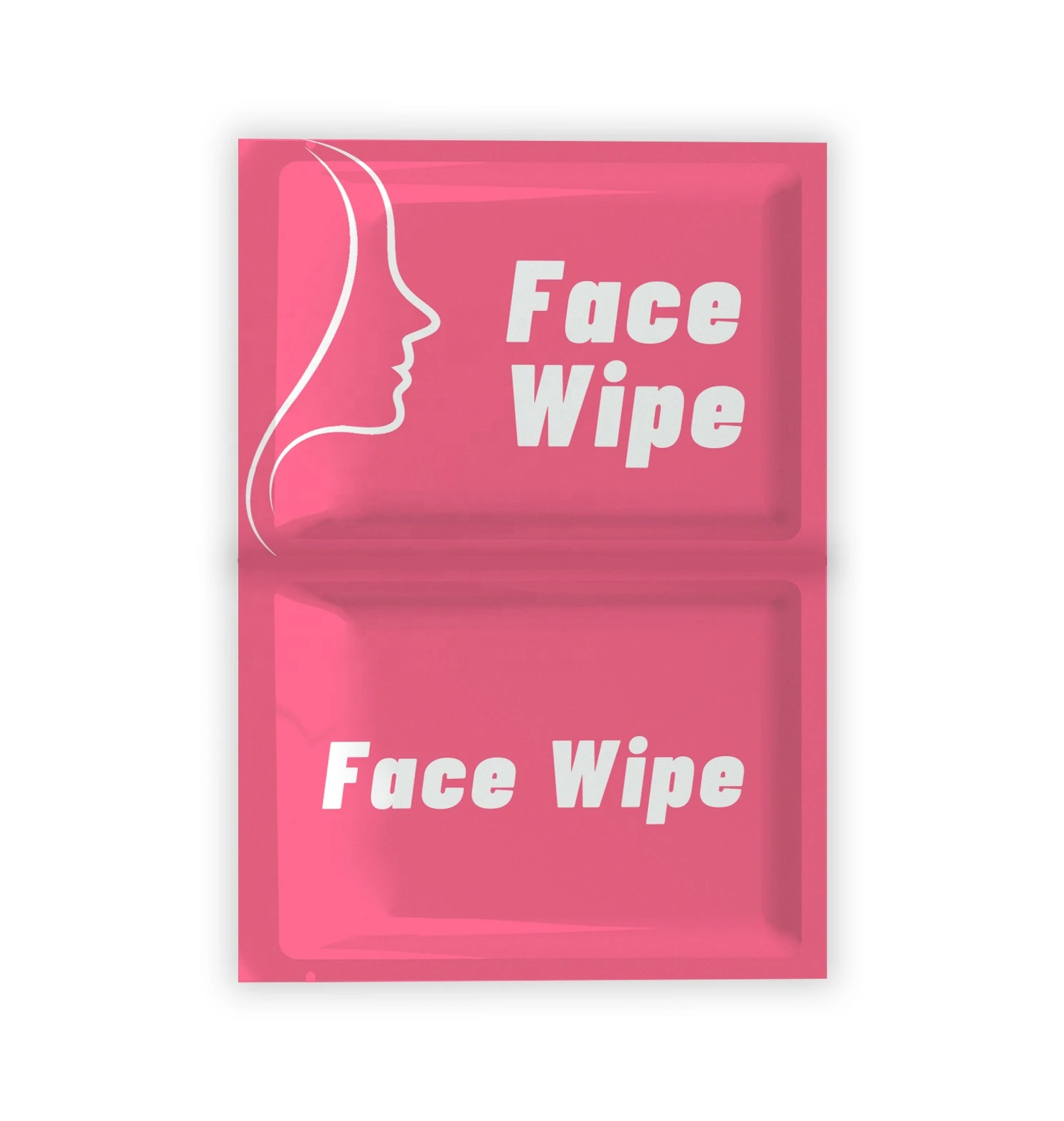 Face and facial cleansing wet wipes in single sachet with private label and organic ingredients