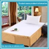 Factory cheap 100% Polyester Ruffled Pleated Fitted hotel bed skirt