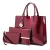 Import Factory custom luxury shiny vegan pvc hand bag ladies purse 3pcs handbag set women leather from China