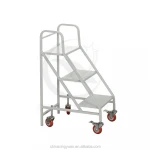 Factory Direct Cheap aluminum ladder with 4 steel wheels step aluminum ladder