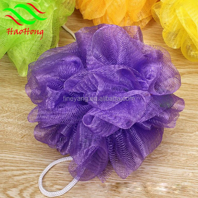 Factory direct wholesale loofah mesh sponge bath pouf raw loofah bath puff