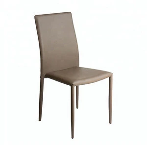 Factory Price New design leisure cafe restaurant leather plastic dining chair